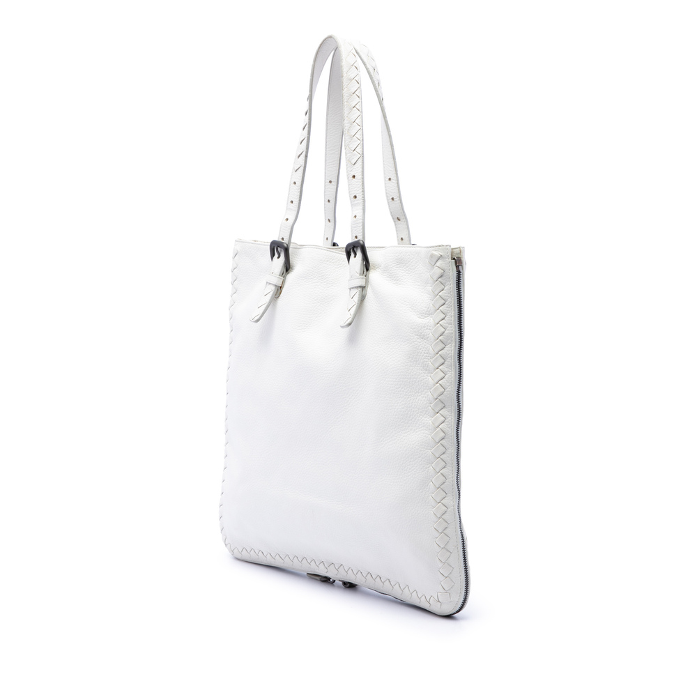 Pre-Loved Bottega Veneta Intrecciato Trimmed Cervo Zip Around Expandable Tote - Picture 2 of 6